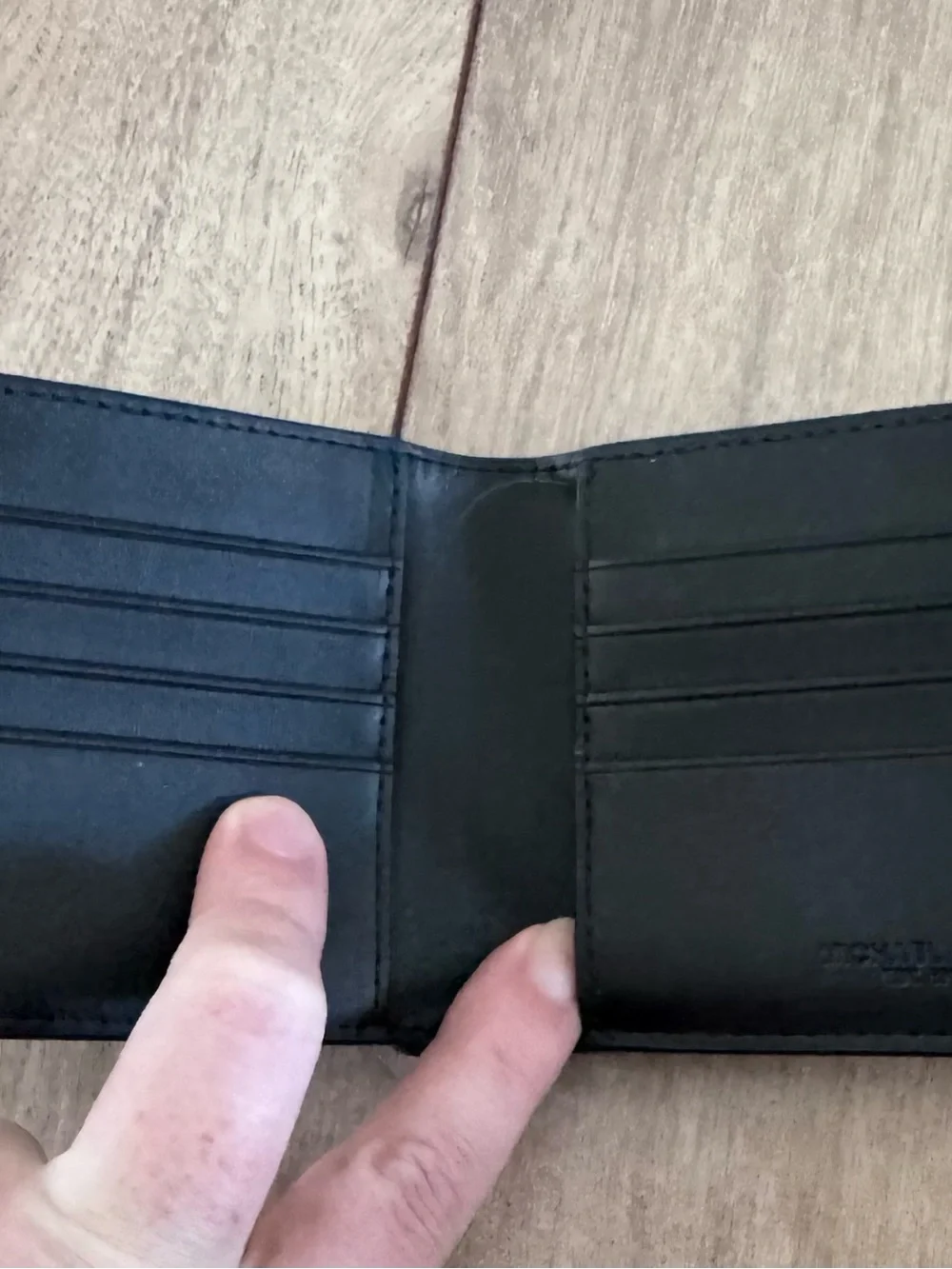 Michael Kors Black Signature Textured Leather Wallet